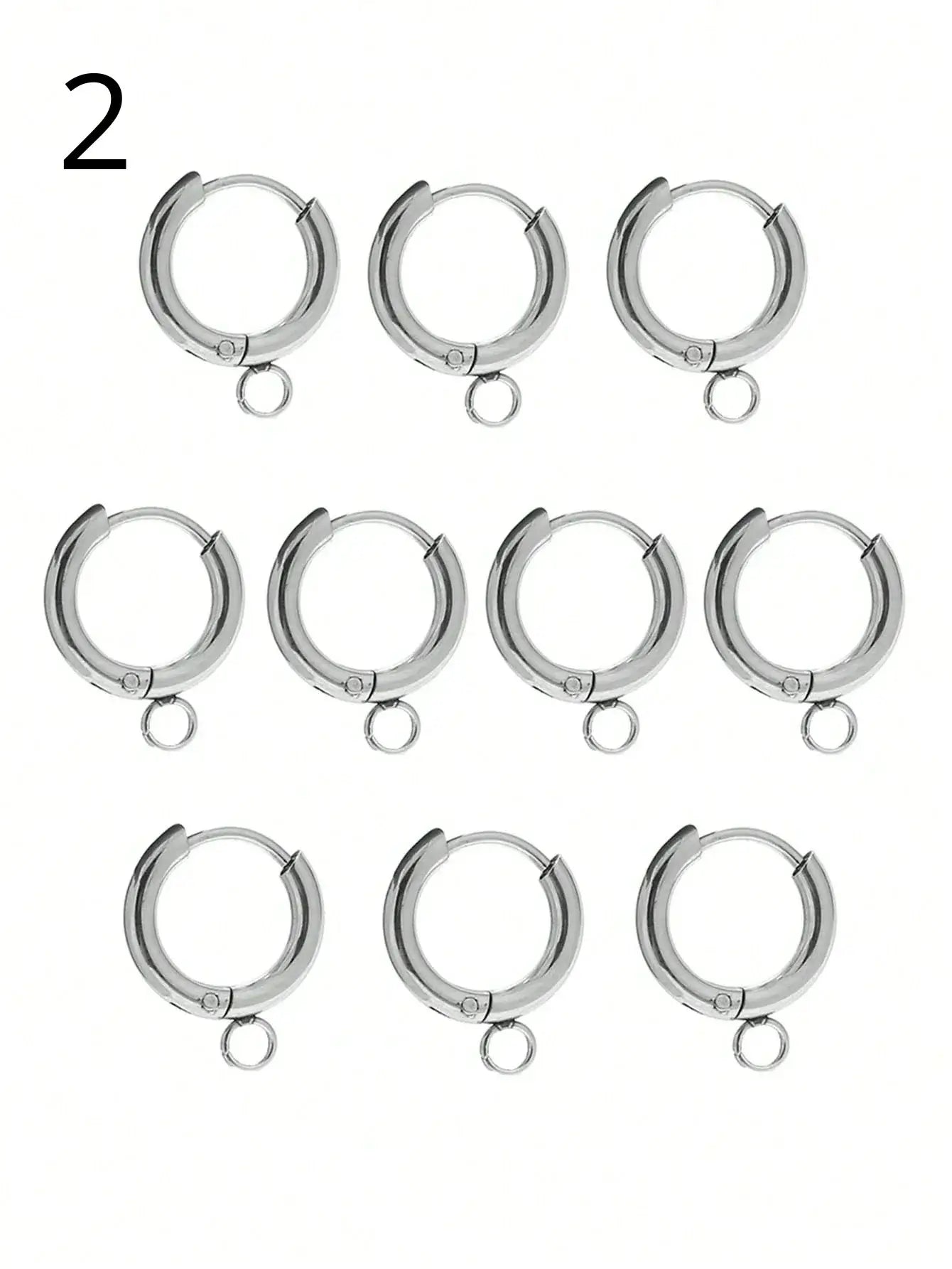 Boucles d'oreille a personnaliser – ensemble de 10 clous d'oreilles en argent