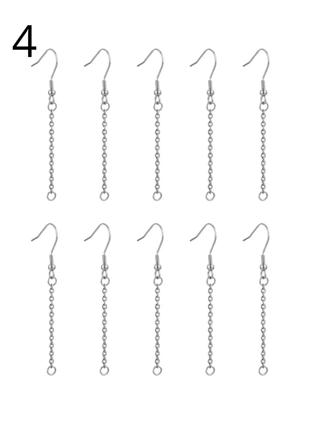Boucles d'oreille a personnaliser: ensemble de chaînes pendantes en argent.