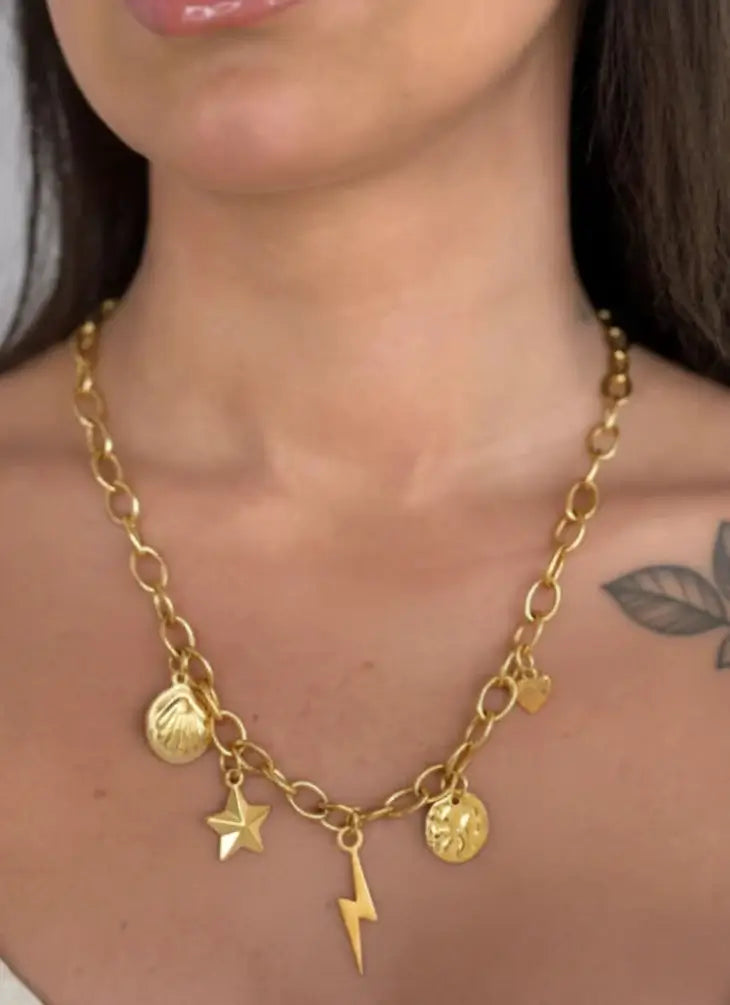 Collier symboles dorés