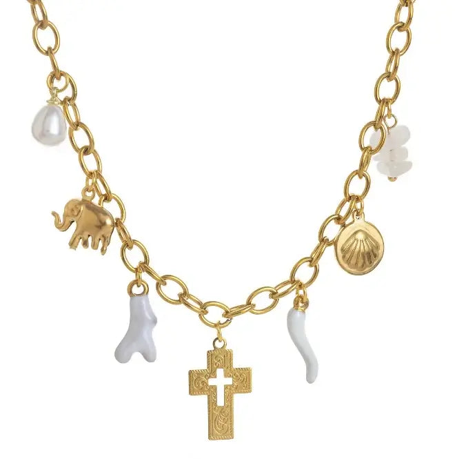 Collier talismans marins