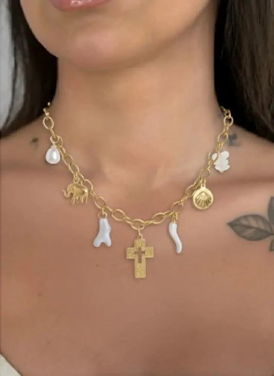 Collier talismans marins