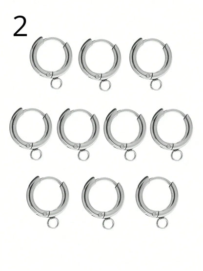 Boucles d'oreille a personnaliser – ensemble de 10 clous d'oreilles en argent