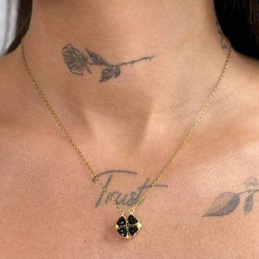Collier Trèfle Réversible